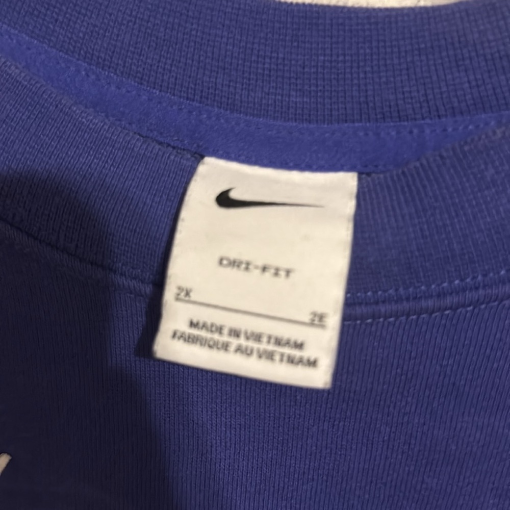 Nike Royal Blue Crewneck with White Logo - Picture 3 of 4